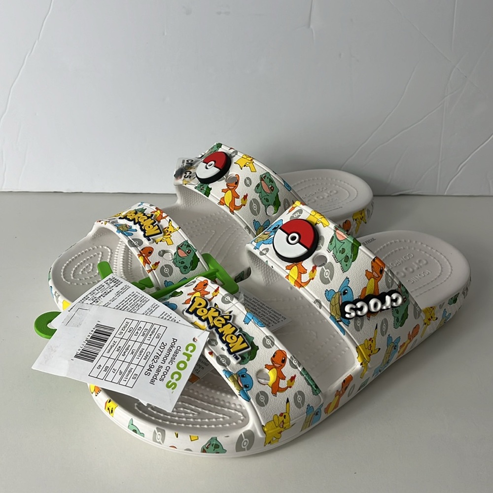 CROCS Pokémon limited edition Slide Sandals unisex Men size 9 women’s 11 - Picture 2 of 6